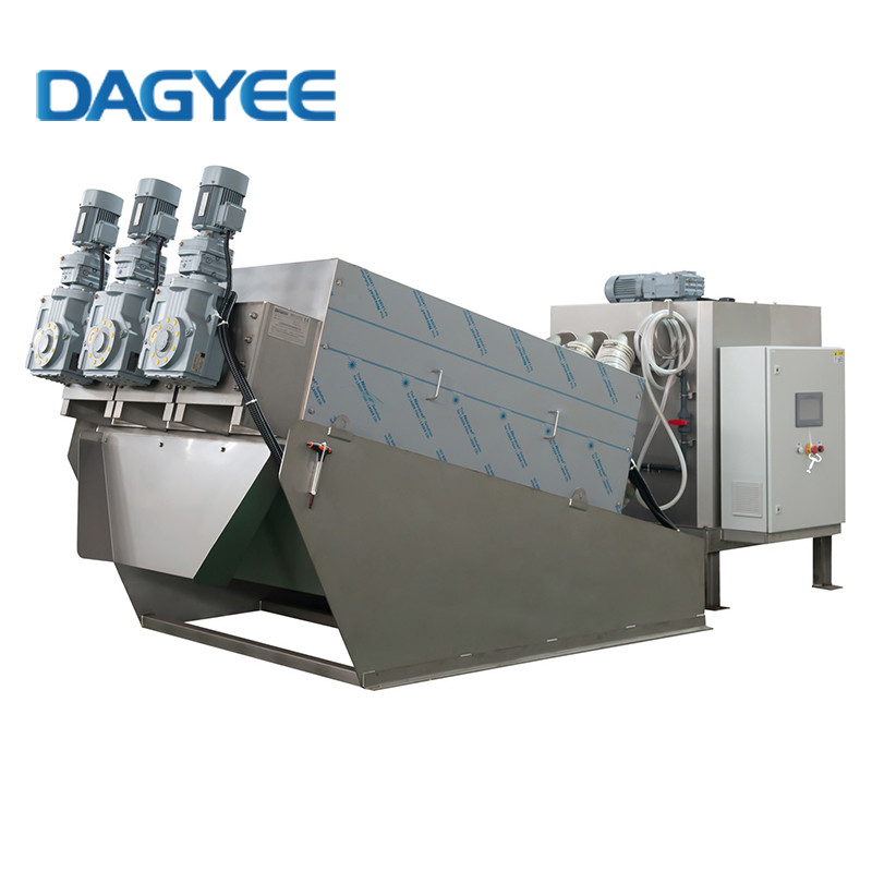 Dehydrator Volute Sludge Mechanical Multipal Screw Stack Disc Dewatering Wastewater